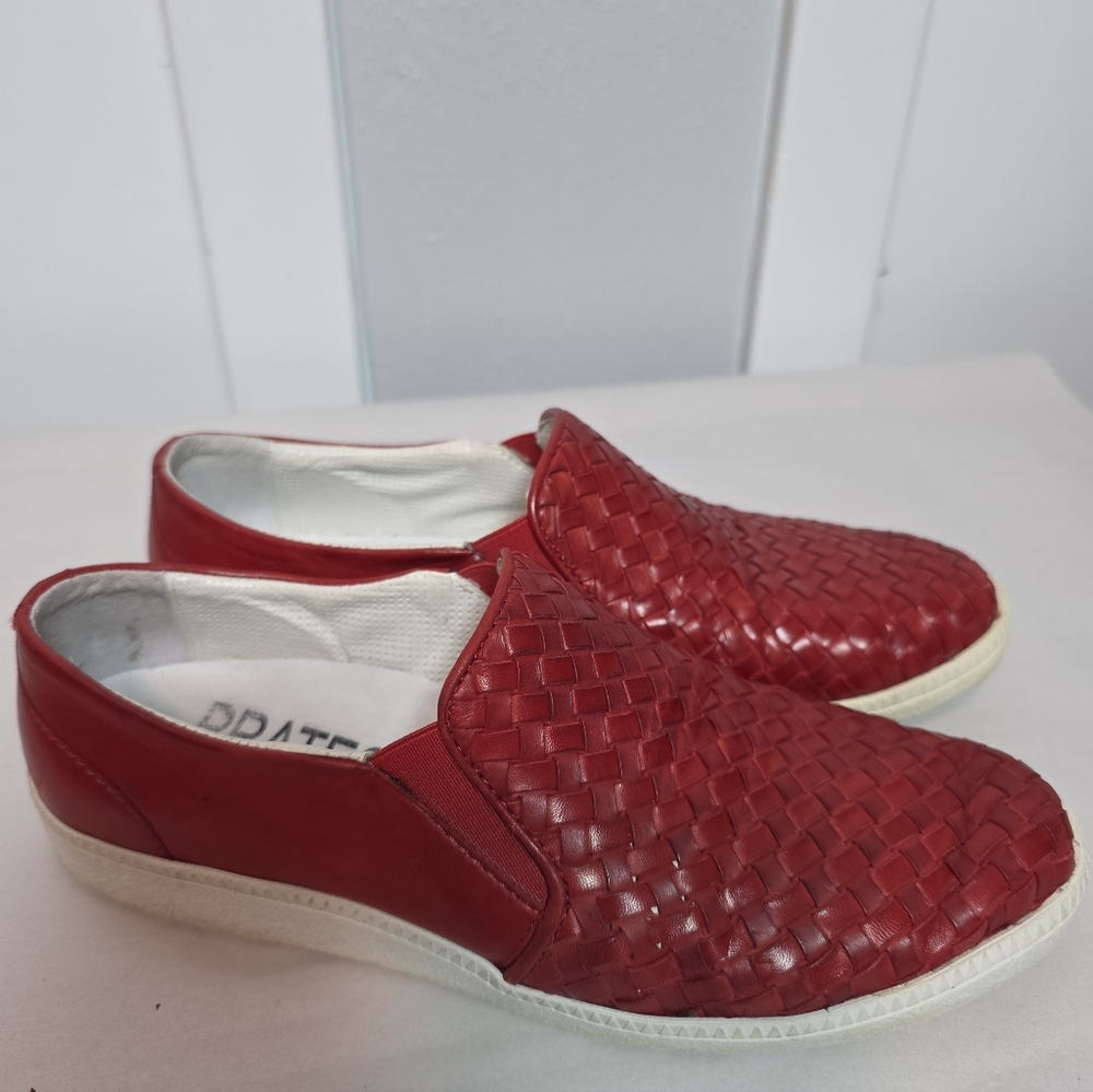 Pratesi Red Woven Leather Slip-OnSneakers